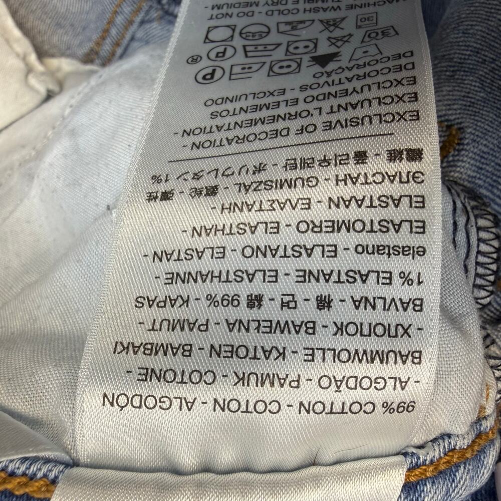 Levi's Premium Wedgie Straight Jeans Women's 25 (2) Blue Big E Button Fly EUC - Picture 11 of 16
